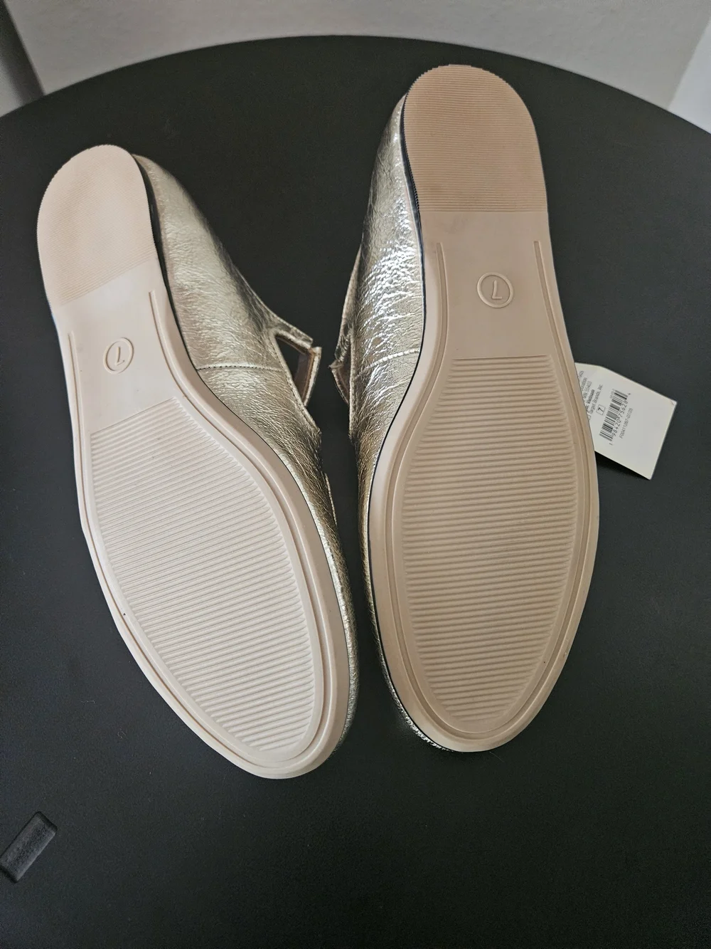 ✨ NWT A New Day Tasmin Metallic Gold Crisscross Mary Jane Flats ✨ Womans Size 7 - Picture 15 of 16